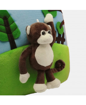 3D Monkey in a Park Energy Saving and Carbon Reduction Kids Backpack-FOBP2305